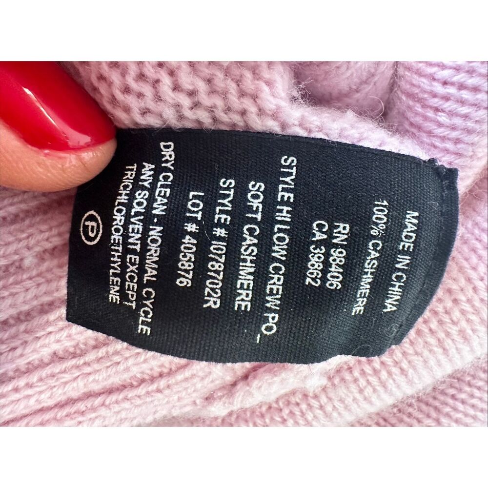 Theory Women’s Patel Pink Cashmere Crewneck Sweater, size Large - Picture 7 of 7